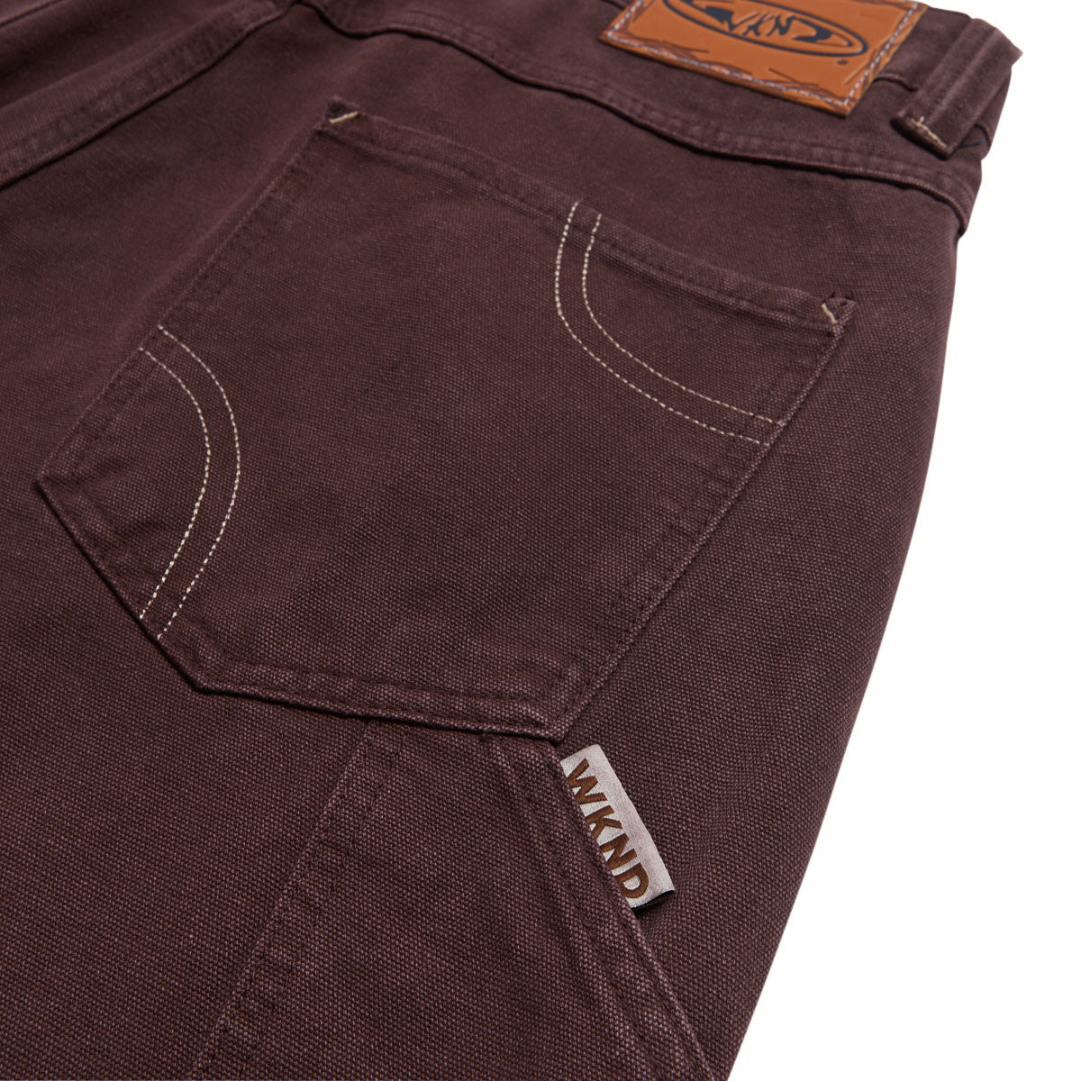 WKND Damn Near Carpenter Single Knee Canvas Pants - Brown - Image 4