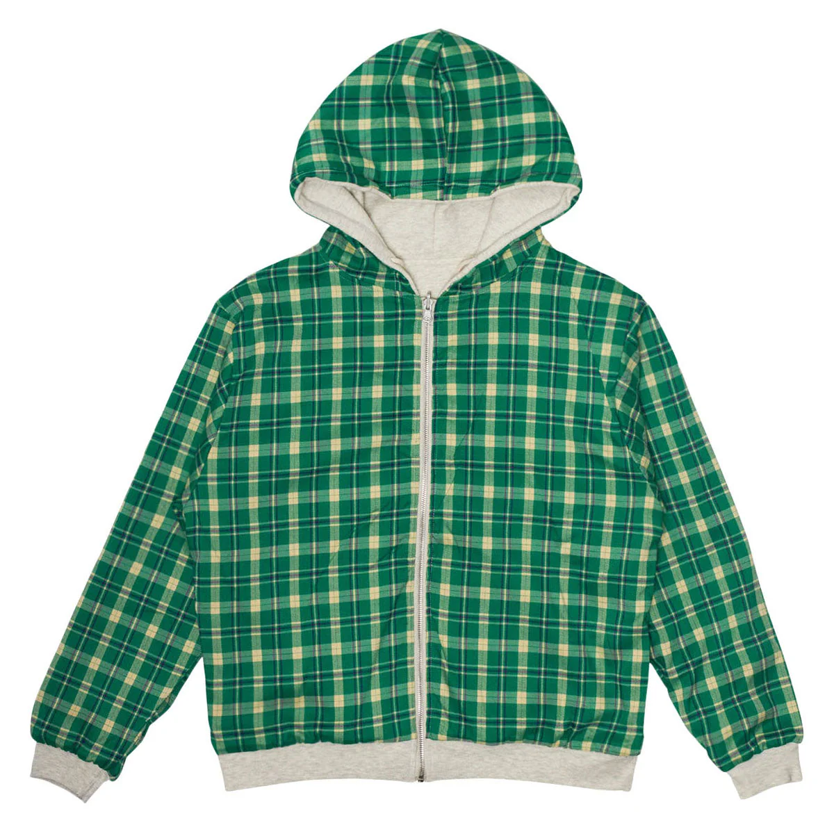 WKND Flannel Lined Zip Hoodie - Oatmeal Heather - Image 3