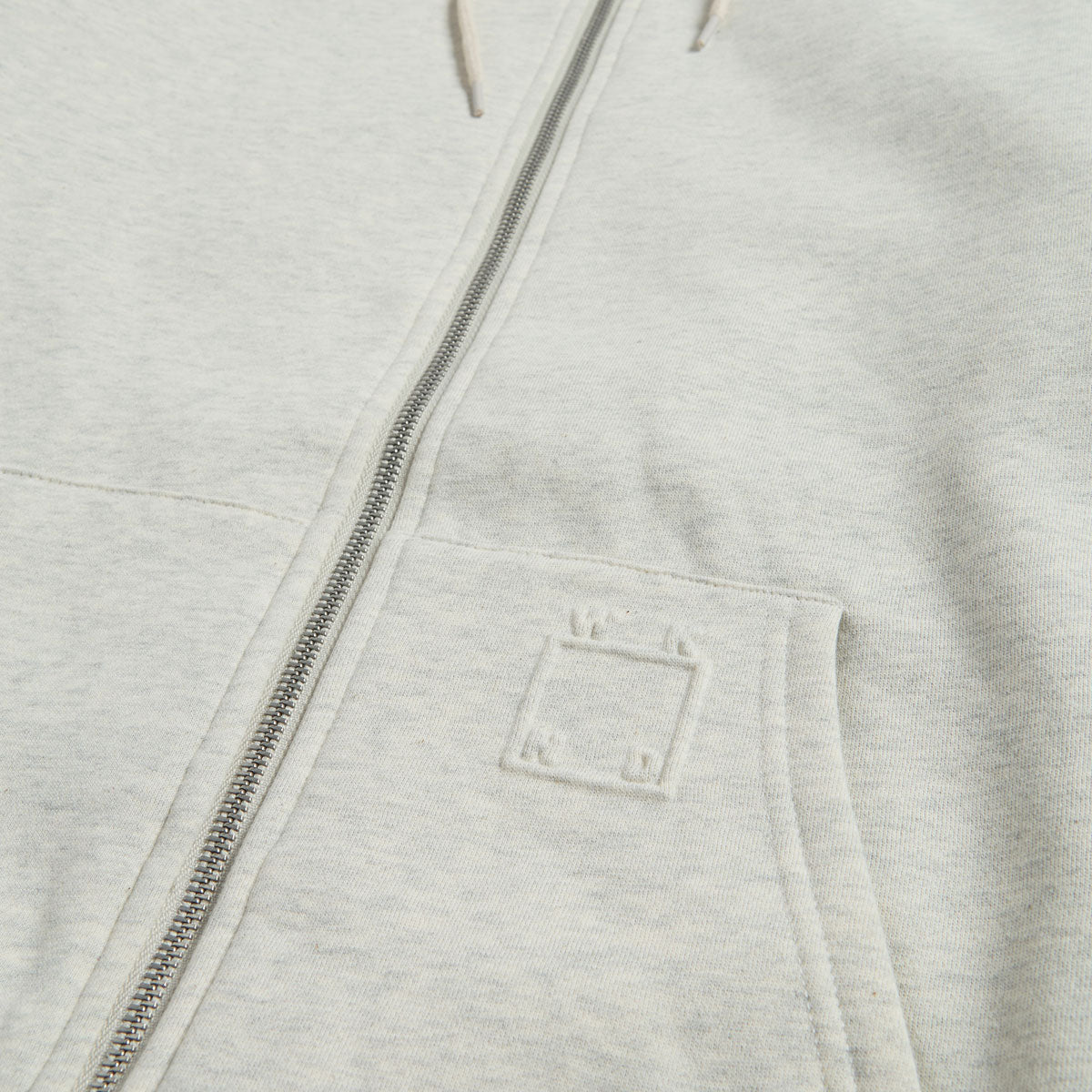 WKND Flannel Lined Zip Hoodie - Oatmeal Heather - Image 5