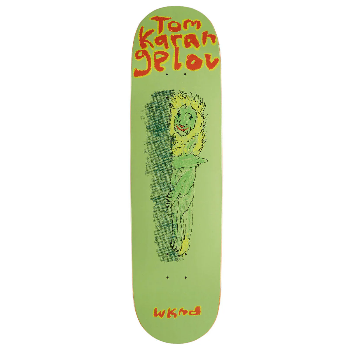 WKND Not Today Tom Karangelov WB Skateboard Deck - Green - 8.375"