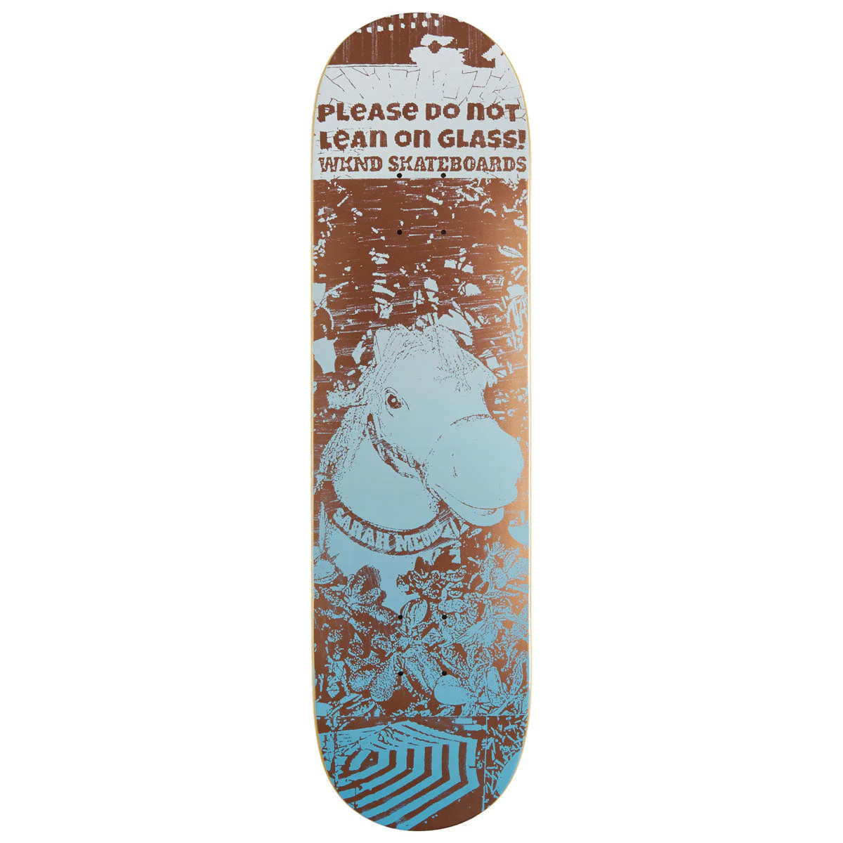 WKND Please Do Not Lean On Glass Sarah Meurle WB Skateboard Deck - Multi - 8.125"