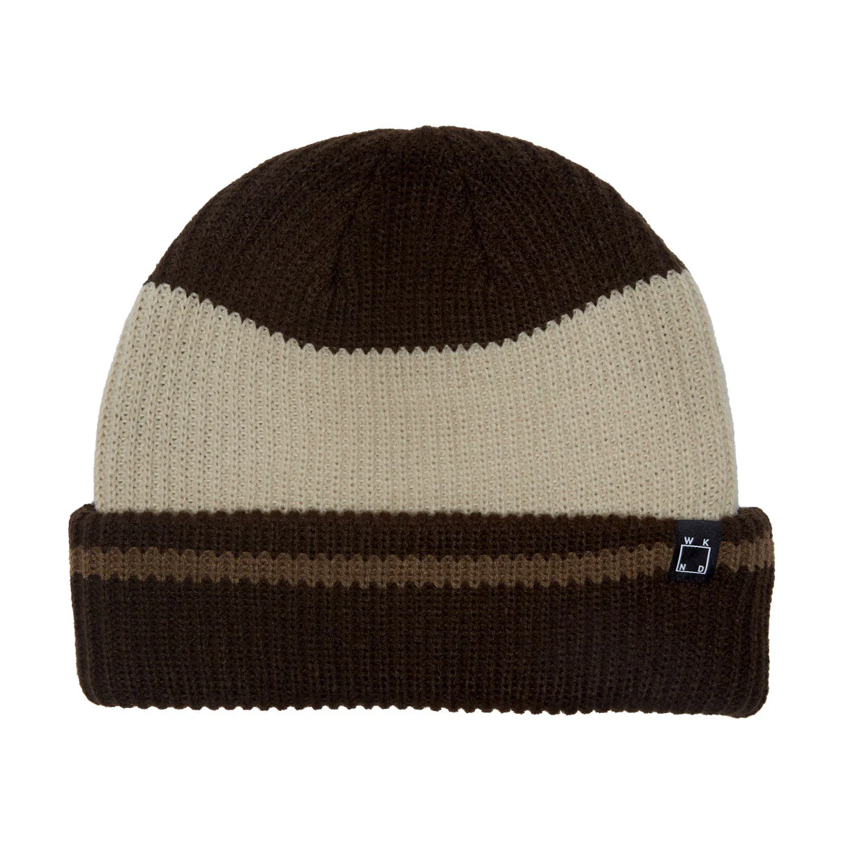 WKND Stripe Beanie - Brown
