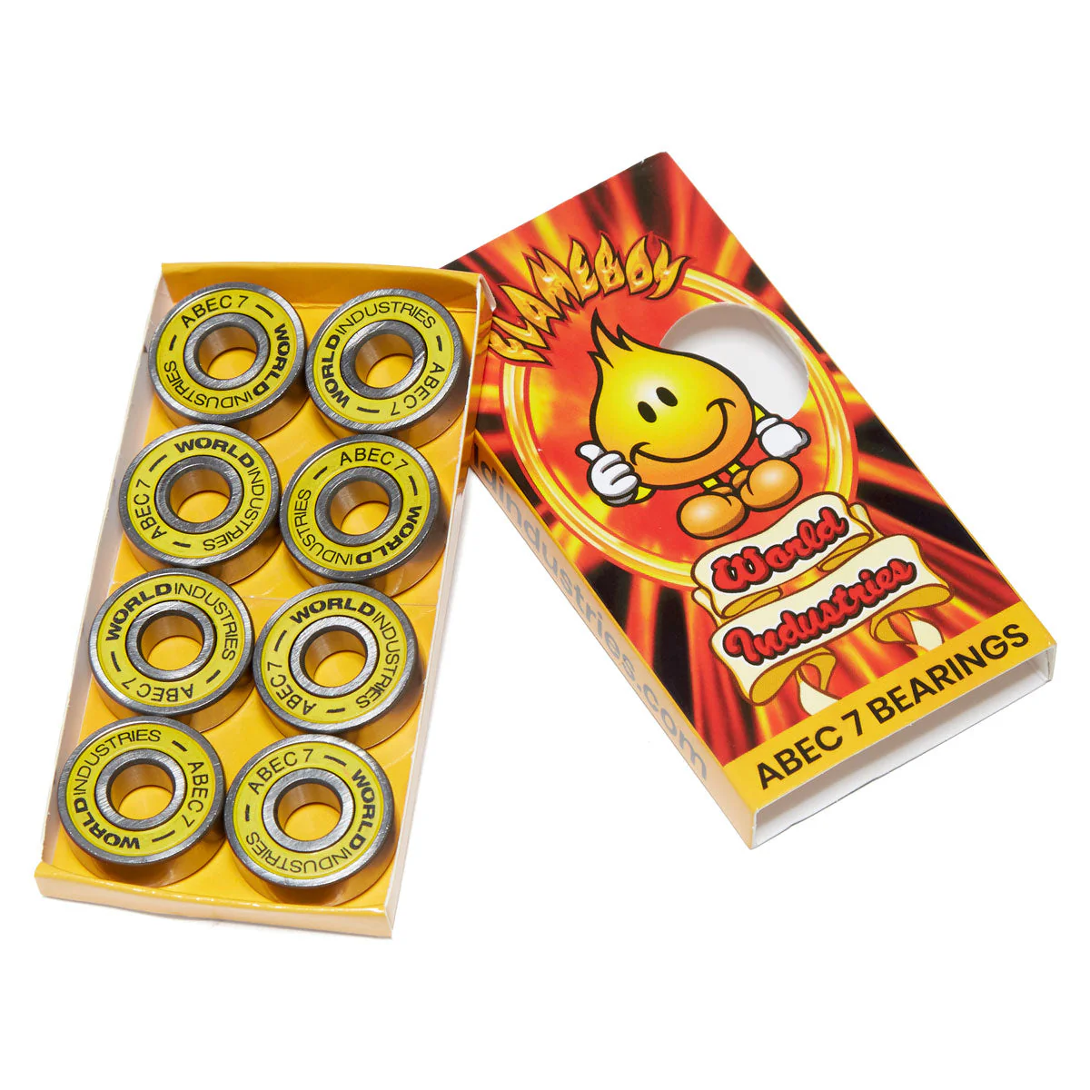 World Industries Flameboy Abec 7 Bearings - Yellow - Image 2