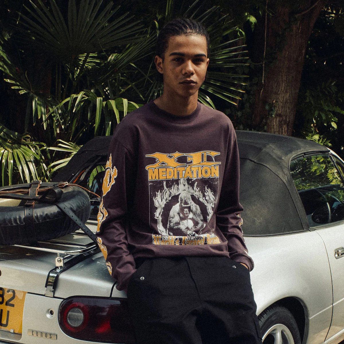 XLarge Meditation Long Sleeve T-Shirt - Purple - Image 3