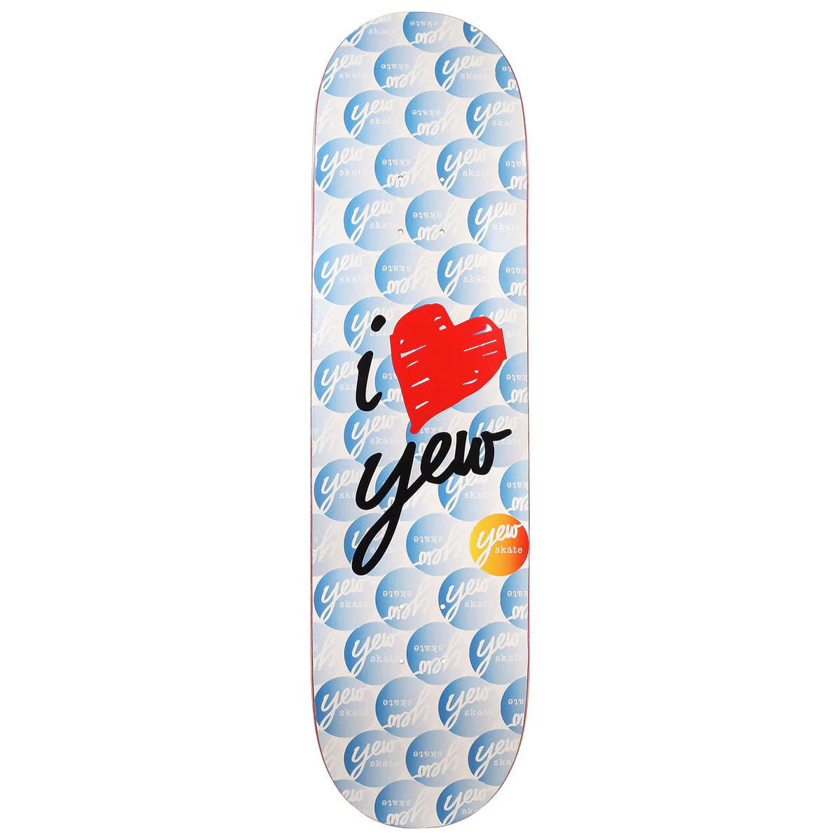 Yew I Love Yew Skateboard Deck - Blue - 8.50"