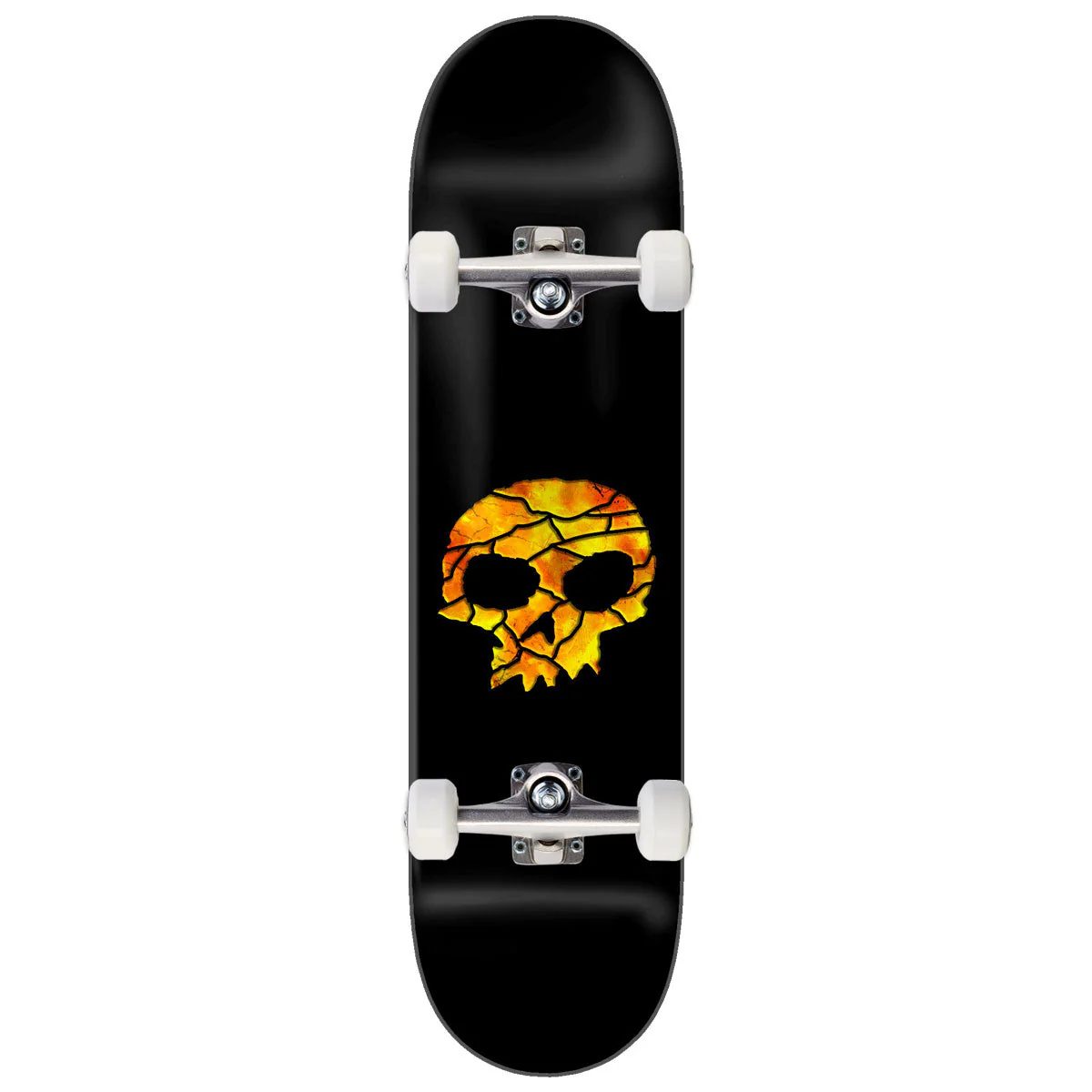 Zero Stained Glass Single Skull Skateboard Complete - Yellow - 8.25"