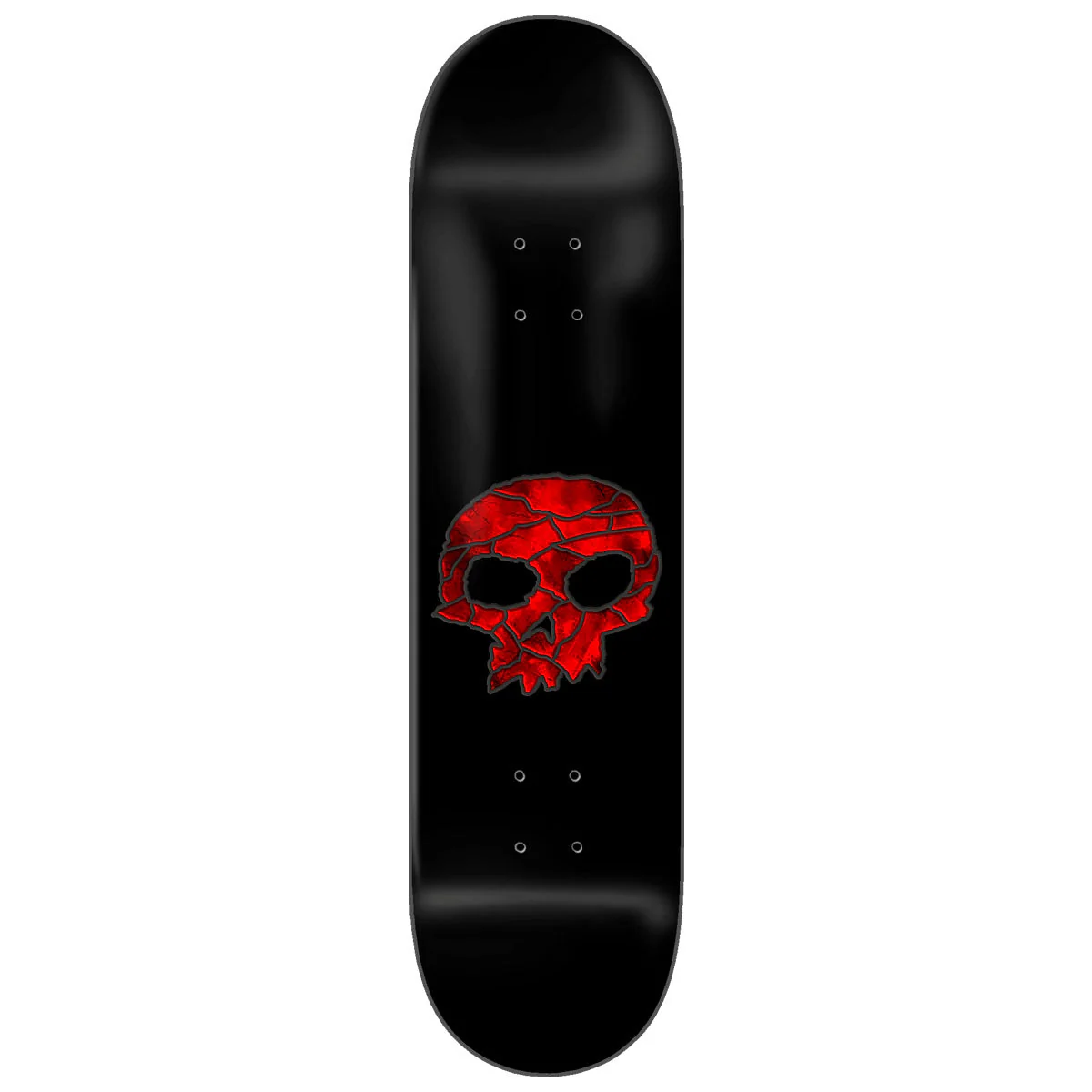 Zero Stained Glass Single Skull Skateboard Deck - Red - 8.50"